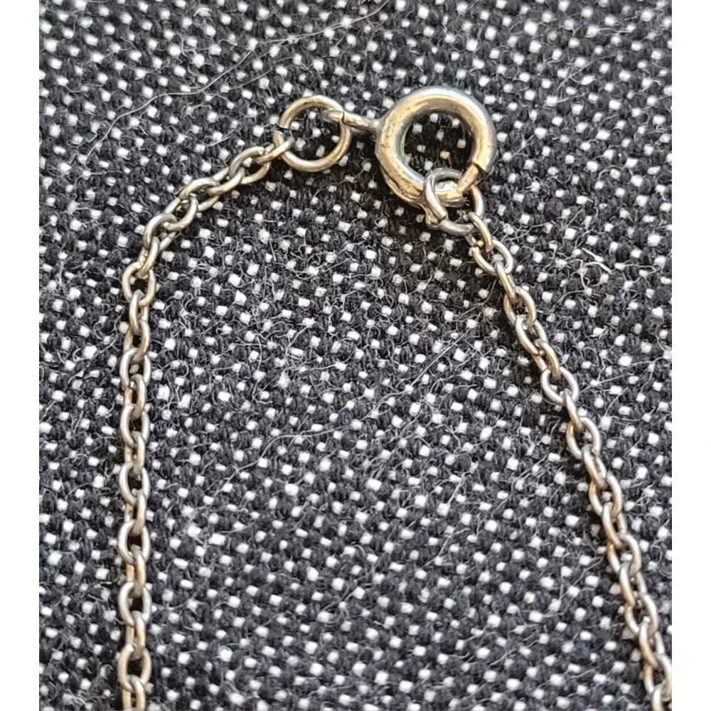 Vintage 70s Gemini‎ Necklace Twins Silver Tone Small Boho Hippie